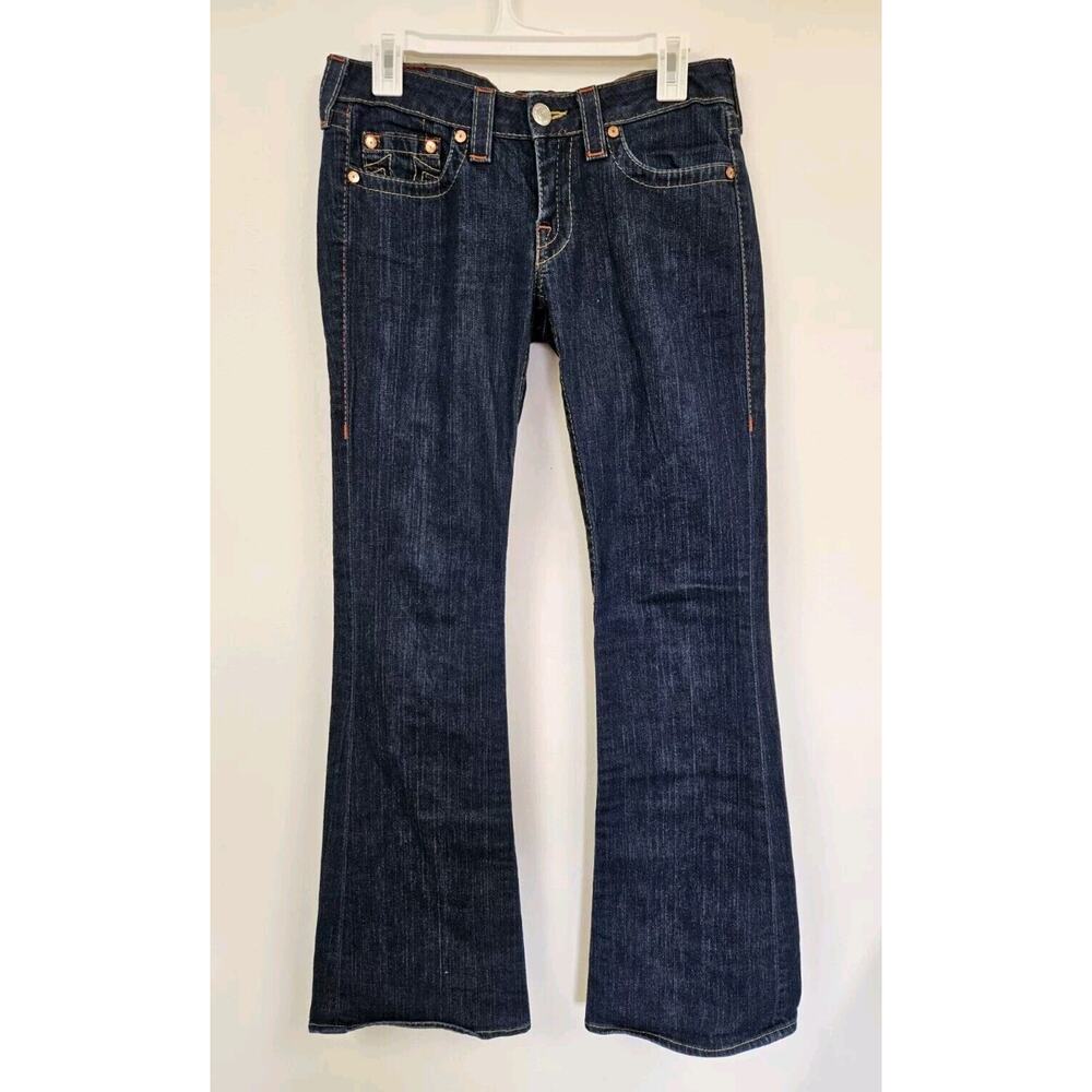 True Religion Blue Jeans Womens 29 Flare Jeans Inseam 33"
